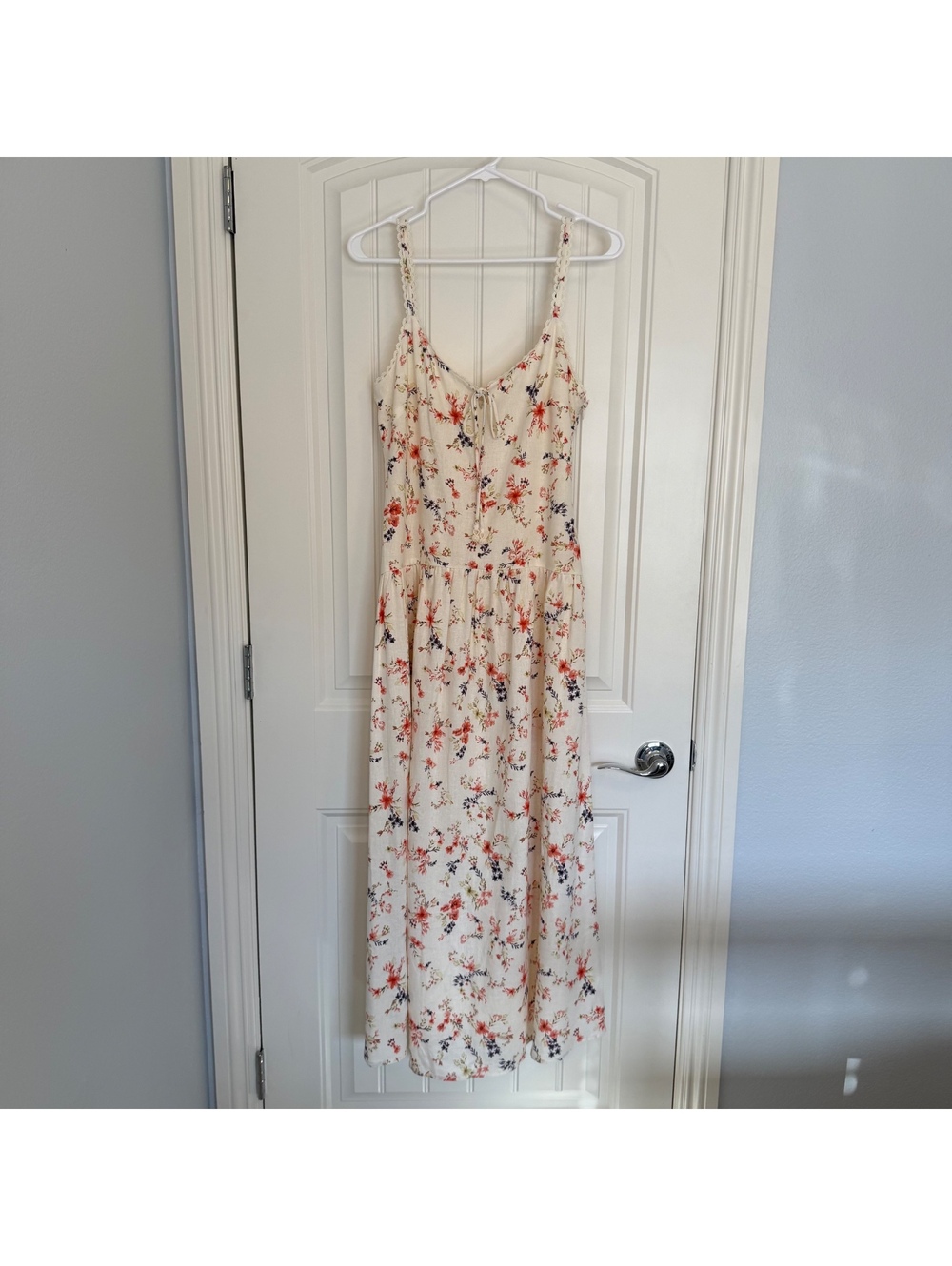 NWT Caroline Constas Women's Floral Maxi Dress with Beaded Details size S